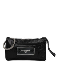 Dolce & Gabbana Black Fabric Logo Two Way Clutch Crossbody Bag - Cross Body Bags