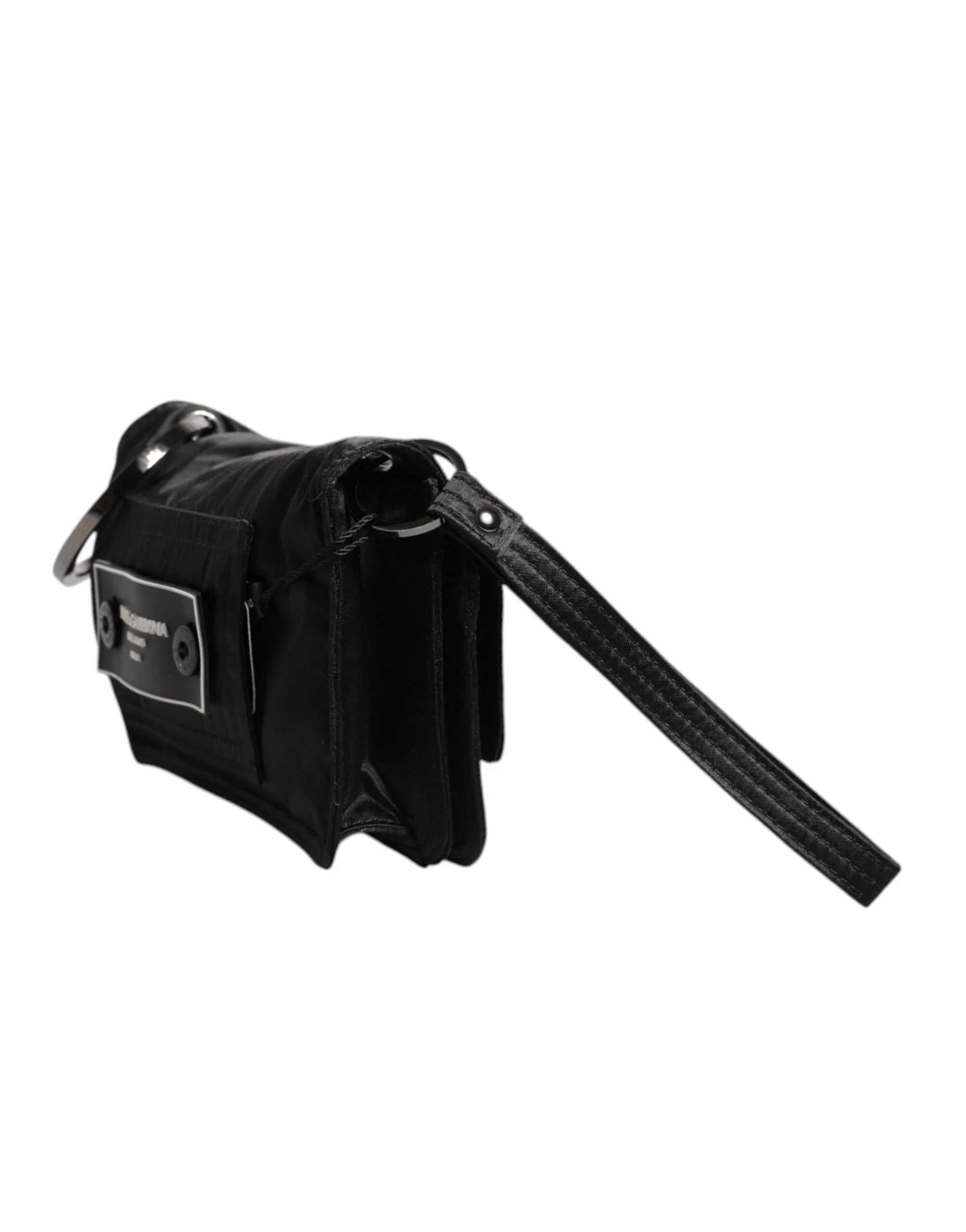 Dolce & Gabbana Black Fabric Logo Two Way Clutch Crossbody Bag - Cross Body Bags