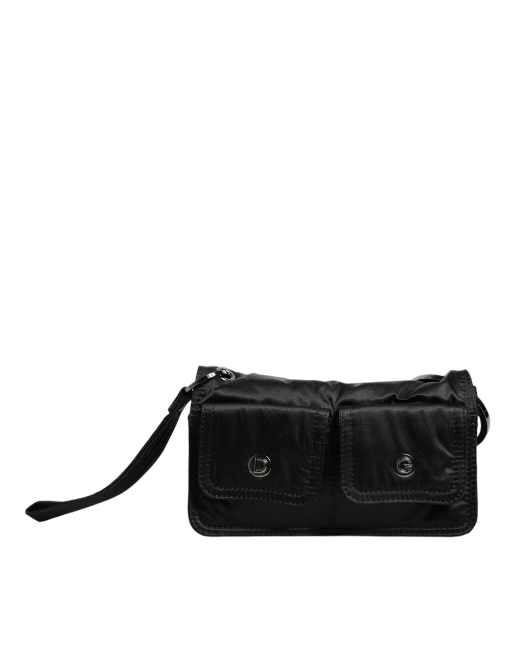 Dolce & Gabbana Black Fabric Logo Two Way Clutch Crossbody Bag - Cross Body Bags