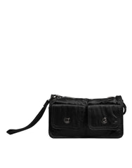 Dolce & Gabbana Black Fabric Logo Two Way Clutch Crossbody Bag - Cross Body Bags