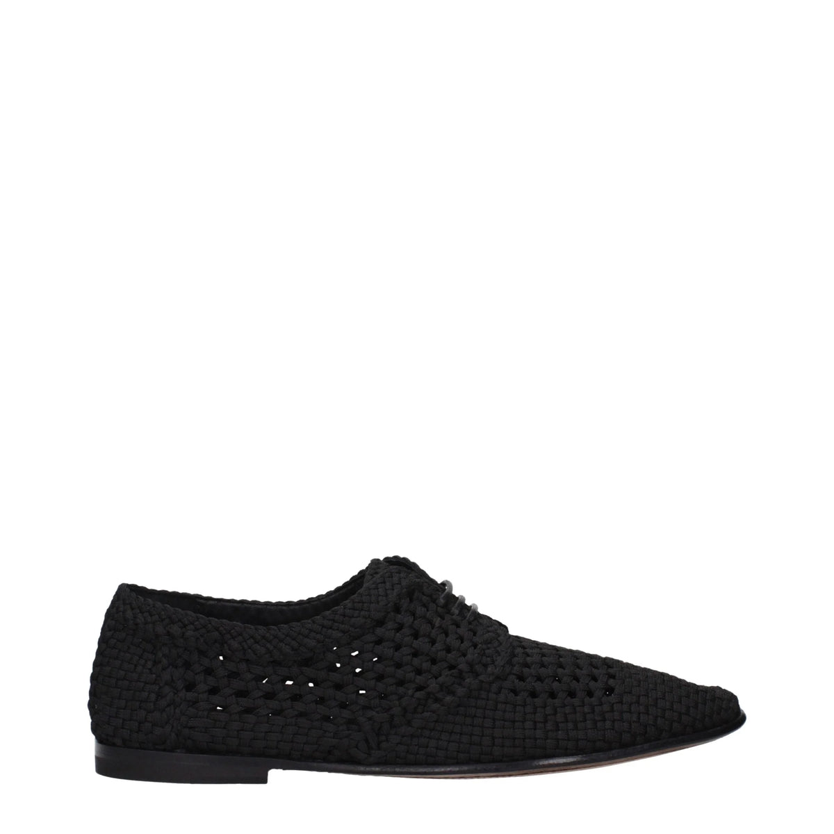 Dolce & Gabbana Zwarte Oxfords En Derbies Van Stof - Flats