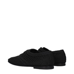 Dolce & Gabbana Zwarte Oxfords En Derbies Van Stof - Flats