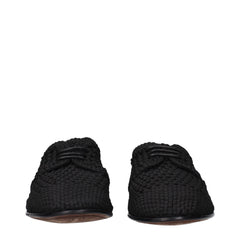 Dolce & Gabbana Zwarte Oxfords En Derbies Van Stof - Flats