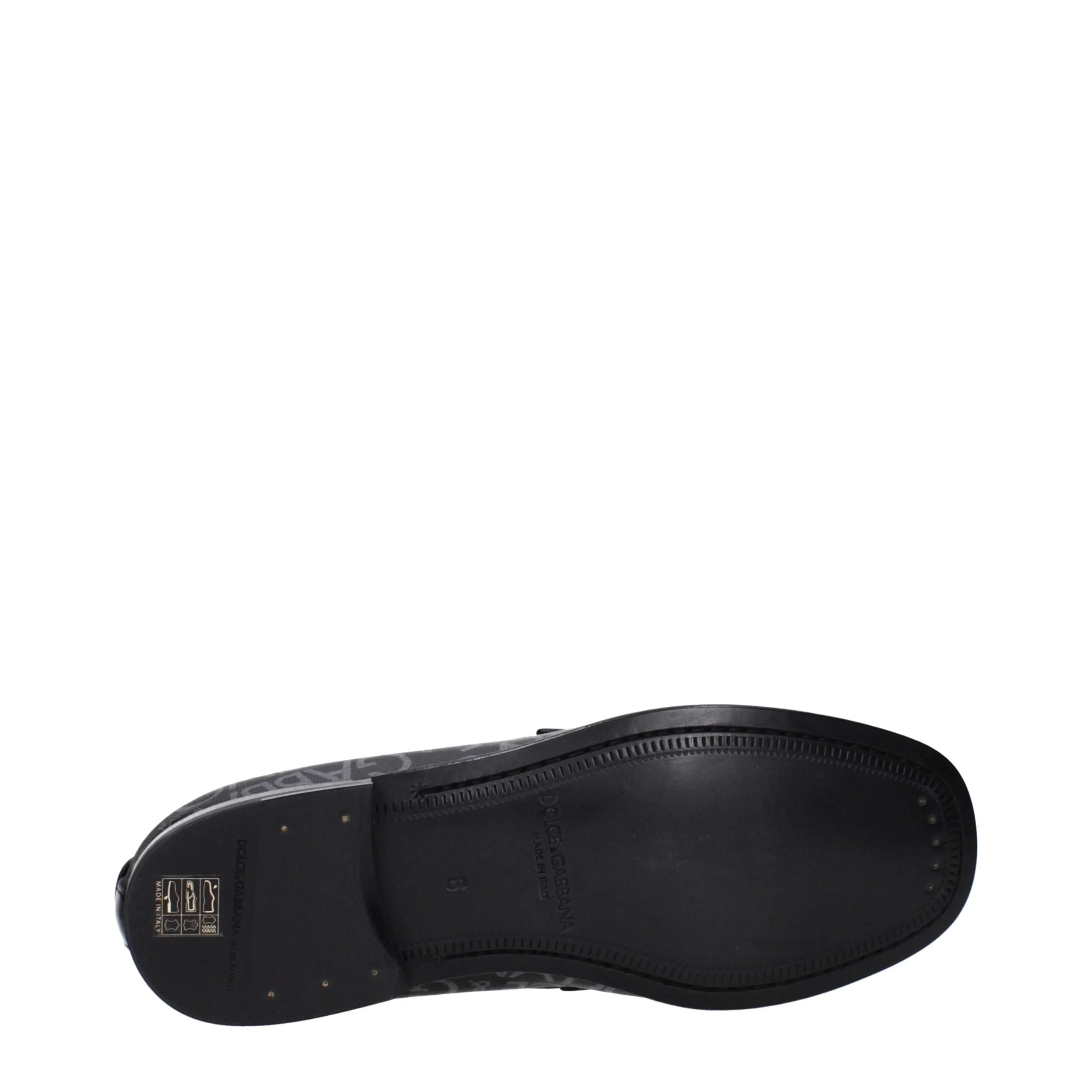 Dolce & Gabbana Black Fabric Slip-On Loafers - EU40/US7