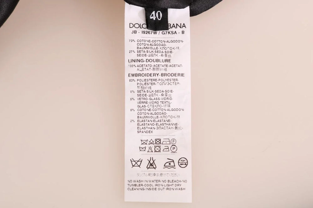 Dolce & Gabbana Black Fairy Tale Brocade Zipper Sweater - IT40|S - Sweaters