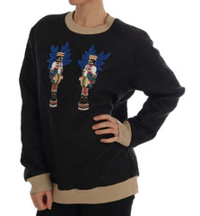 Dolce & Gabbana Black Fairy Tale Brocade Zipper Sweater - IT40|S - Sweaters