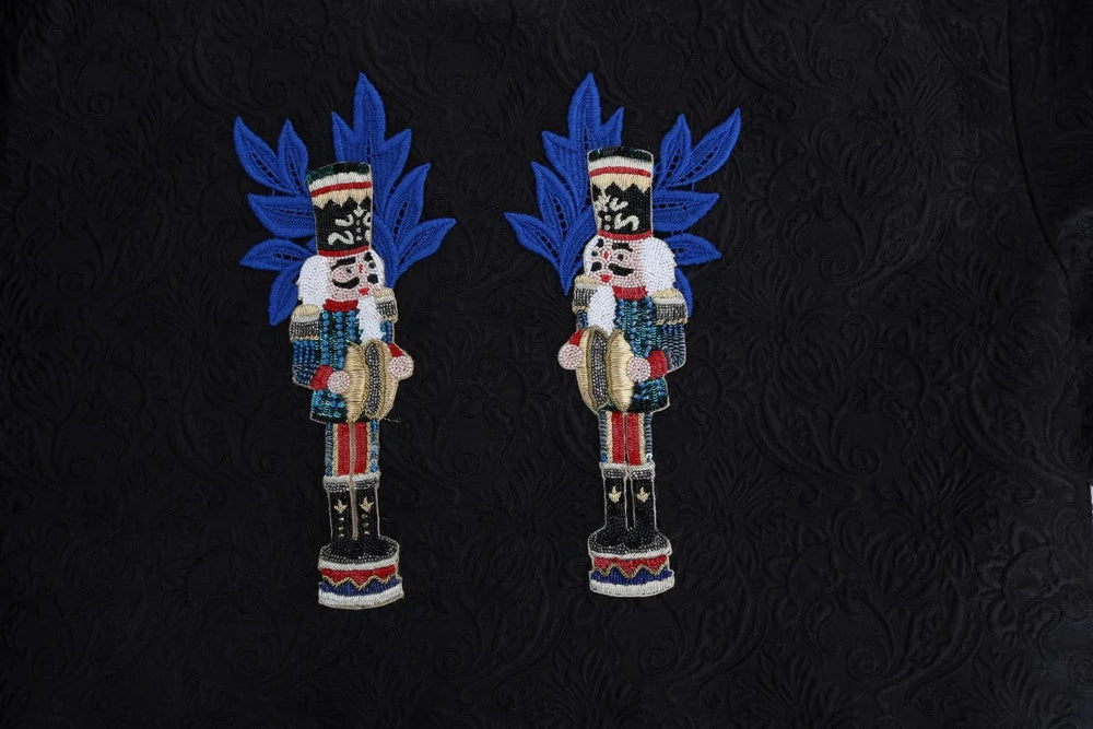 Dolce & Gabbana Black Fairy Tale Brocade Zipper Sweater - IT40|S - Sweaters