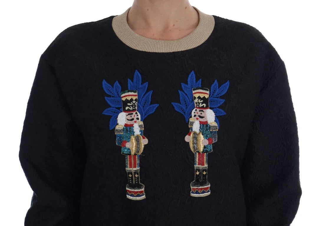 Dolce & Gabbana Black Fairy Tale Brocade Zipper Sweater - IT40|S - Sweaters