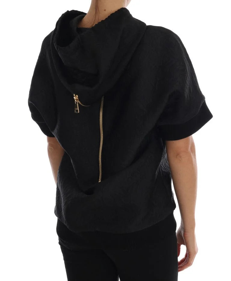 Dolce & Gabbana Black Fairy Tale Crystal Hooded Sweater - Sweaters