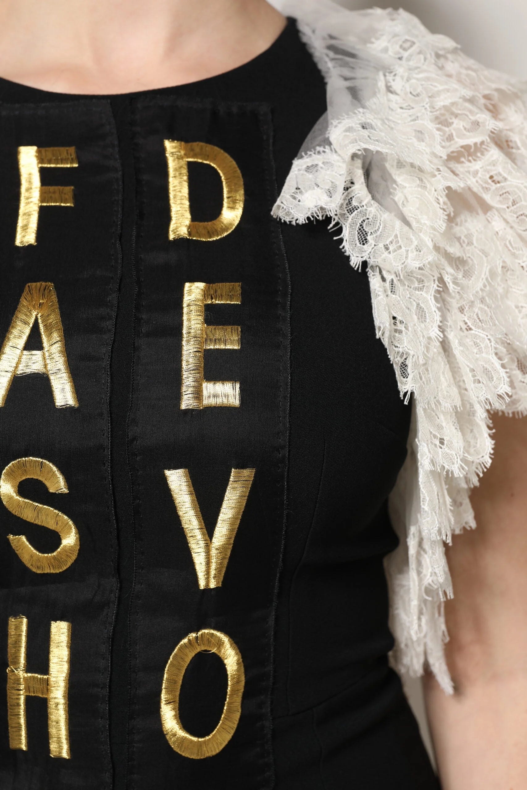 Dolce & Gabbana Black Fashion Devotion Embellish Mini Dress - Dresses