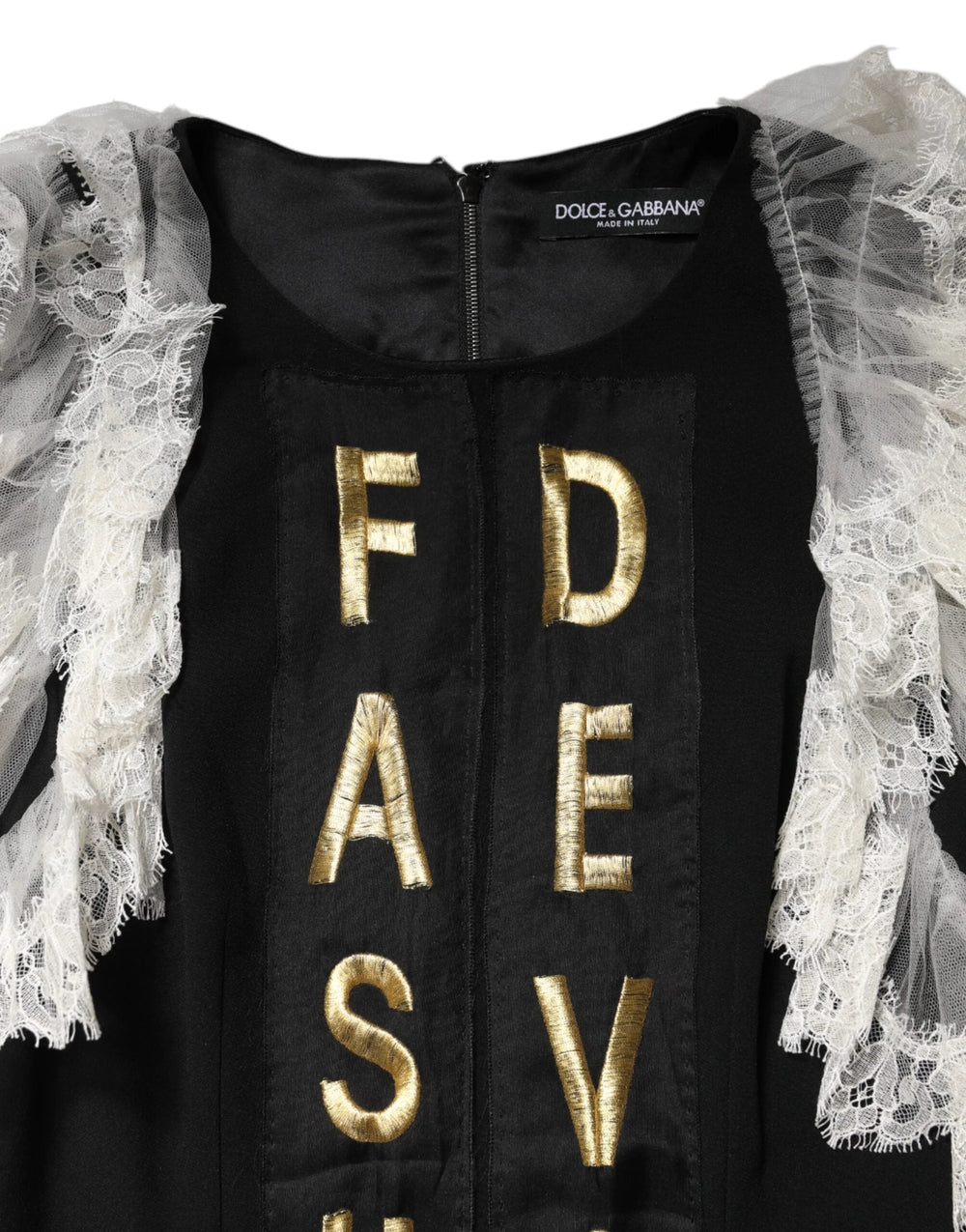 Dolce & Gabbana Black Fashion Devotion Embellish Mini Dress - Dresses