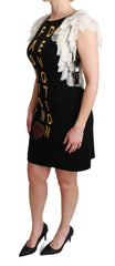Dolce & Gabbana Black Fashion Devotion Sheath Mini Dress - IT38|XS - Dresses