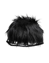 Dolce & Gabbana Black Faux Fur Bucket Hat - 57 cm|S