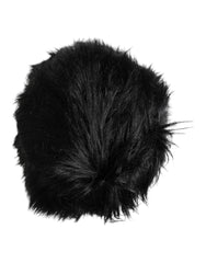 Dolce & Gabbana Black Faux Fur Bucket Hat - 57 cm|S - Bucket Hats