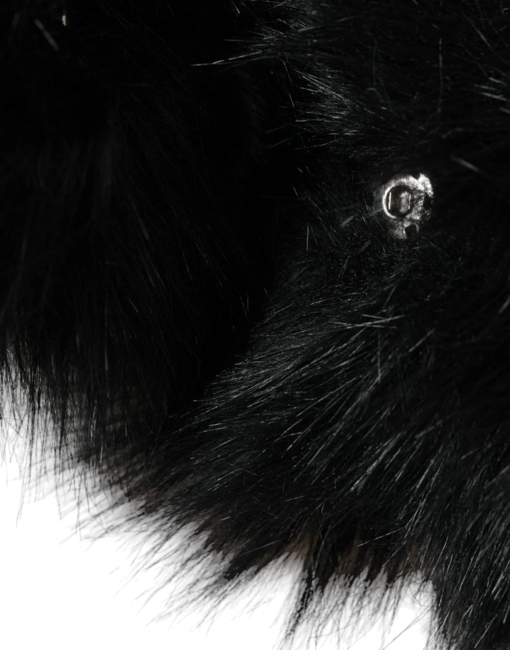 Dolce & Gabbana Black Faux Fur Whole Head Wrap Hat - 57 cm|S