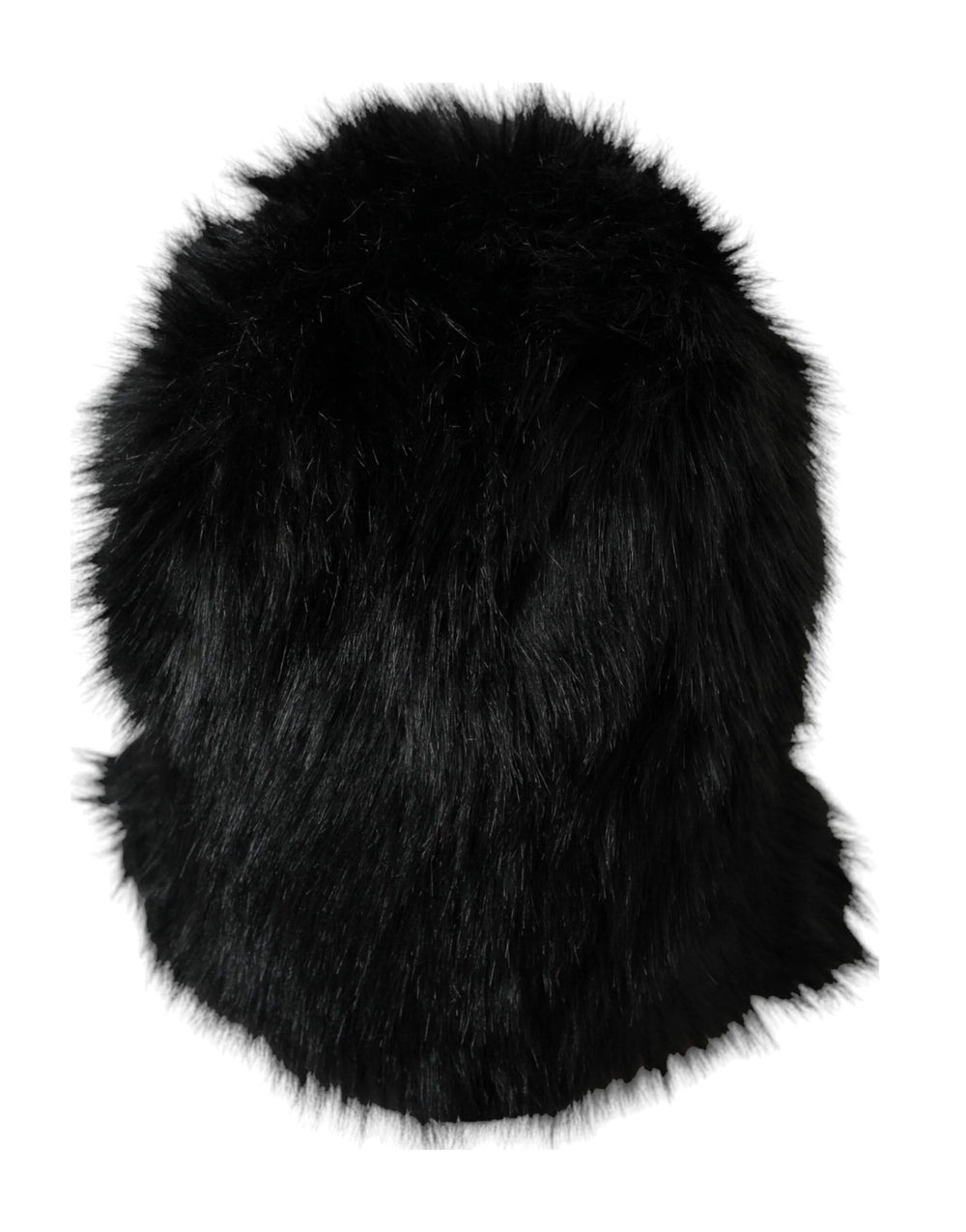 Dolce & Gabbana Black Faux Fur Whole Head Wrap Hat - 57 cm|S - Headdresses