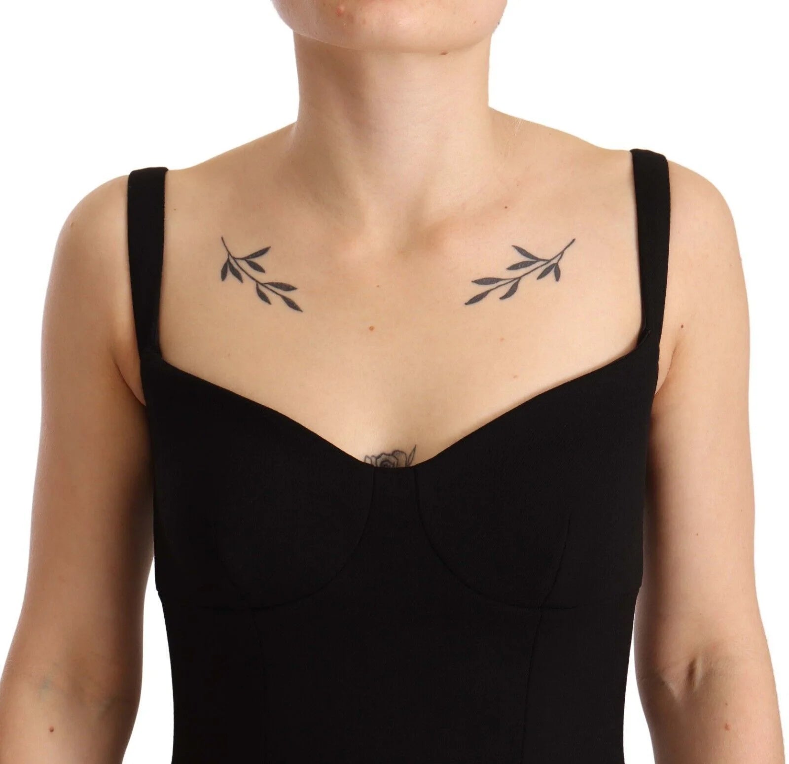 Dolce & Gabbana Black Fit Flare Wool Stretch Sheath Dress - IT40|S - Dresses