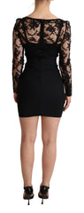 Dolce & Gabbana Black Fitted Lace Top Bodycon Mini Dress - IT36 | XS - Dresses
