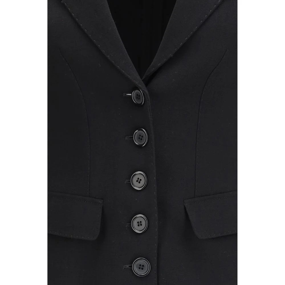 Dolce & Gabbana Svart fleeceulljacka och kappa - IT42 | L