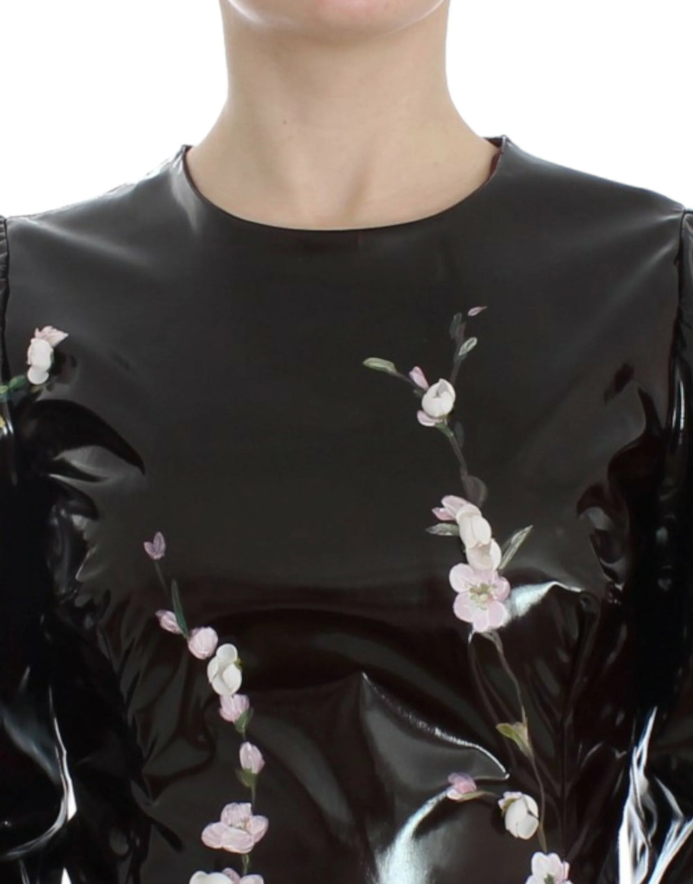 Dolce & Gabbana Black floral 3/4 Sleeve sheath dress - IT42|M - Dresses