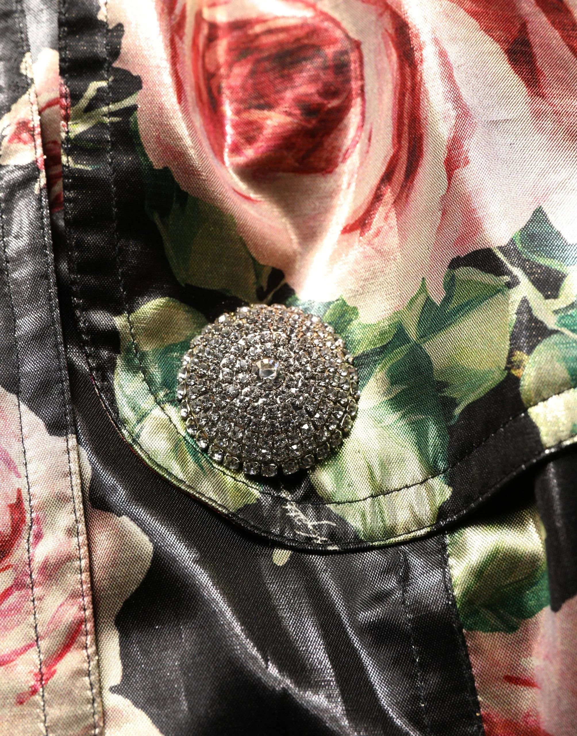 Dolce & Gabbana Black Floral Belted Polyester Trench Coat Jacket - IT36|XXS