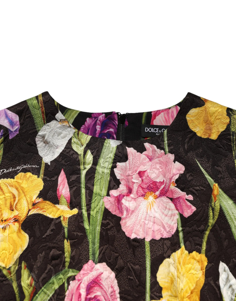 Dolce & Gabbana Black Floral Brocade A-line Mini Dress - IT36|XXS