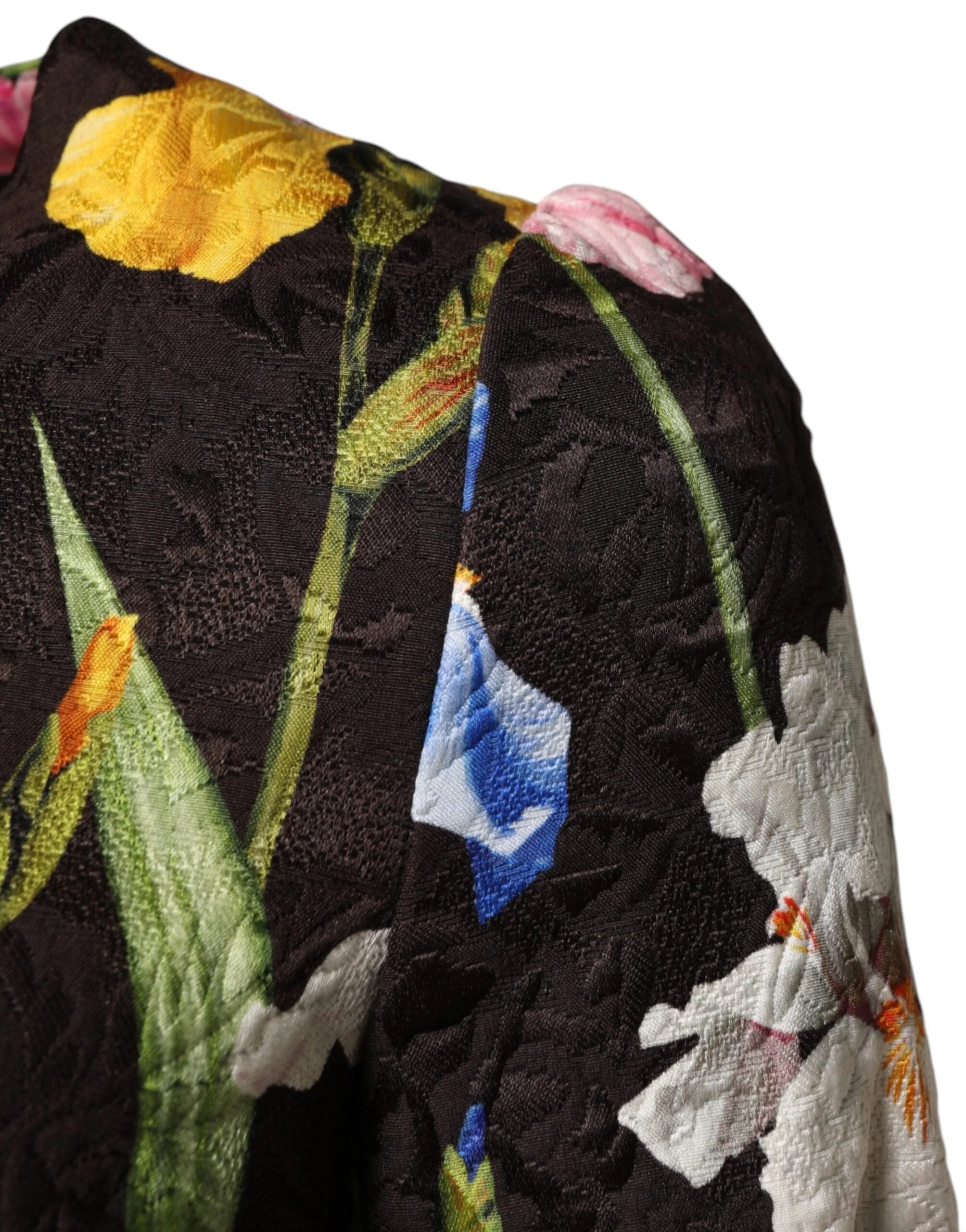 Dolce & Gabbana Black Floral Brocade A-line Mini Dress - IT36|XXS