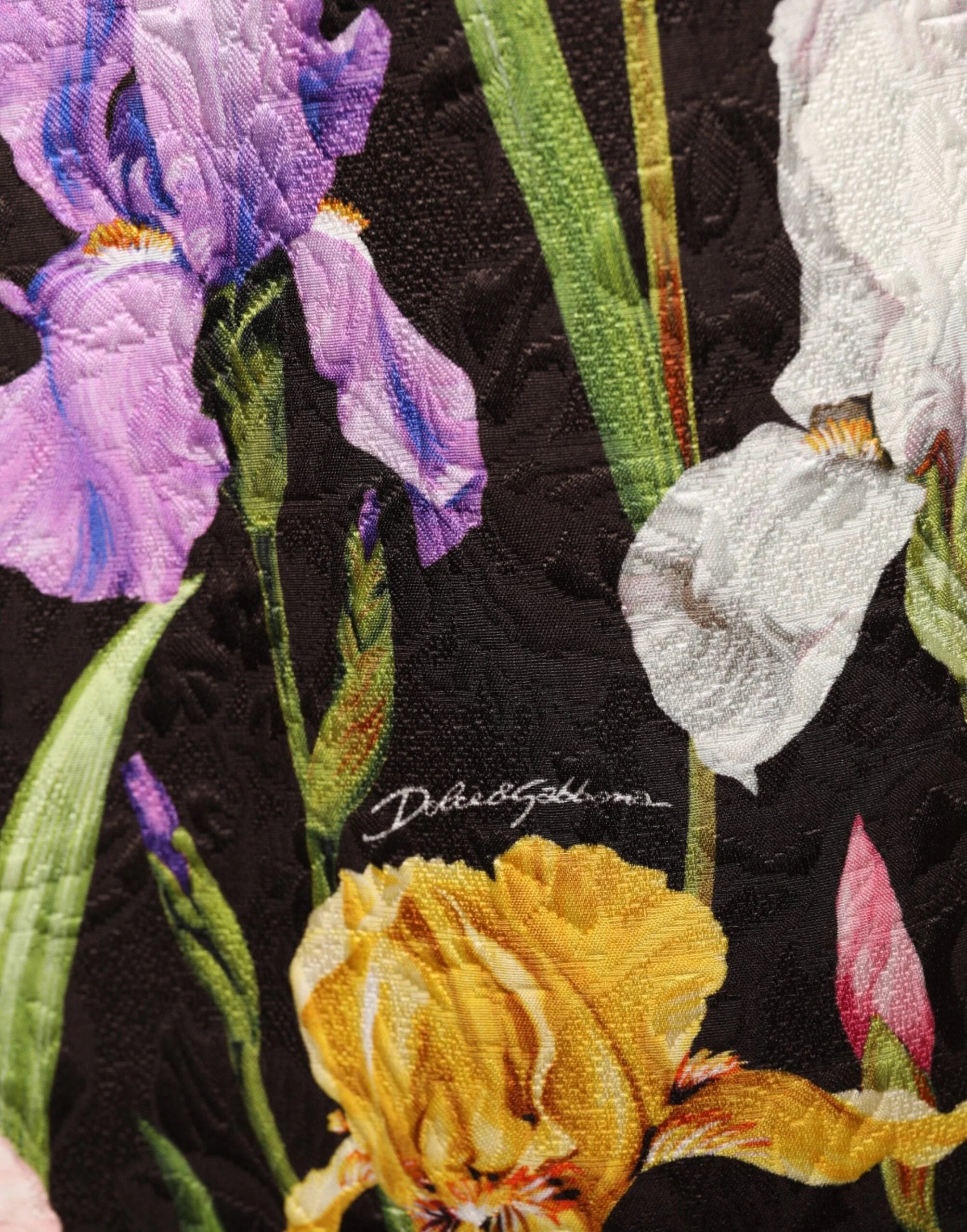 Dolce & Gabbana Black Floral Brocade A-line Mini Dress - IT36|XXS