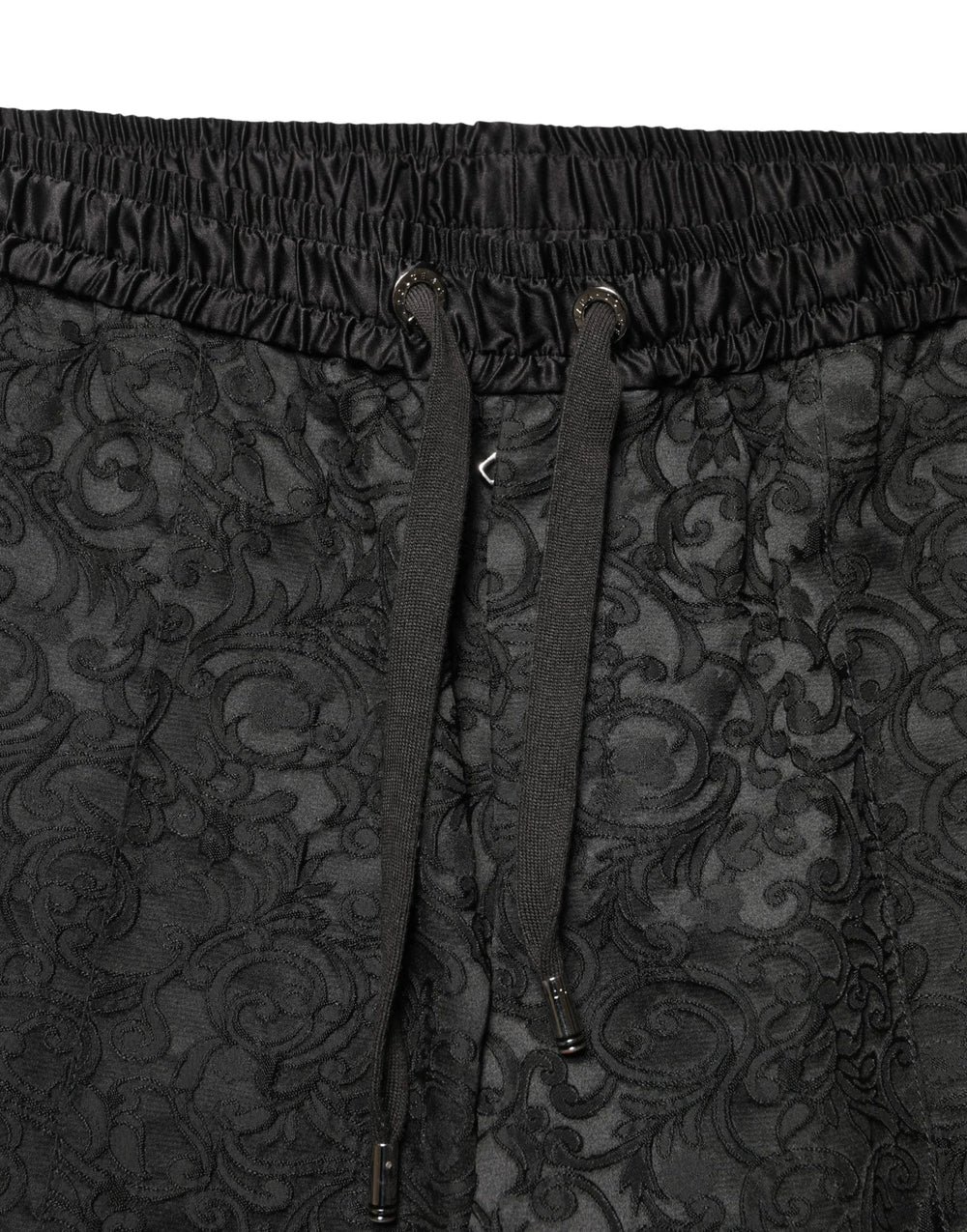 Dolce & Gabbana Black Floral Brocade Skinny Men Dress Pants - IT48 | M