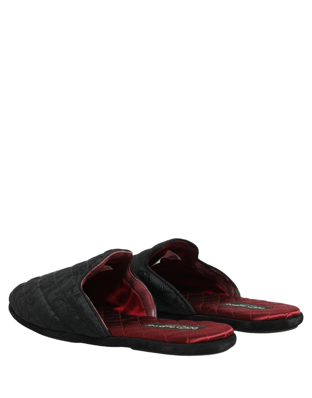 Dolce & Gabbana Black Floral Brocade Slides Slippers Shoes - EU44/US11