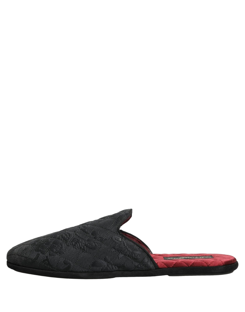 Dolce & Gabbana Black Floral Brocade Slides Slippers Shoes - EU44/US11