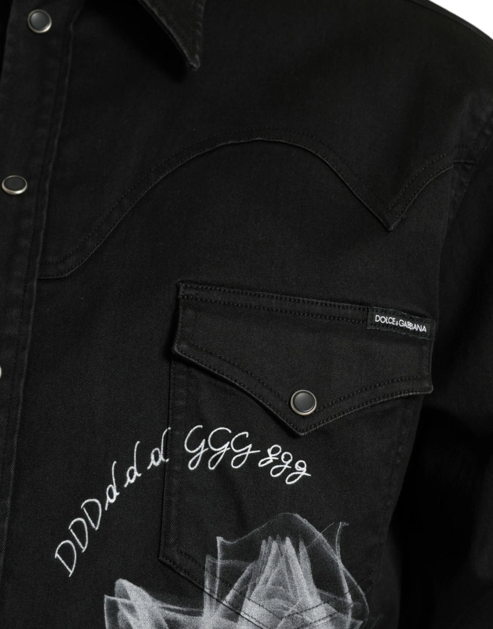 Dolce & Gabbana Black Floral Cotton Collared Dress Shirt - IT40 | M - Shirts