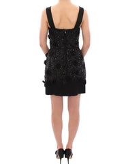 Dolce & Gabbana Black floral crystal embedded dress - IT40|S - Dresses