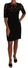 Dolce & Gabbana Black Floral Cut Out Pattern Coctail Dress - IT36|XXS - Dresses