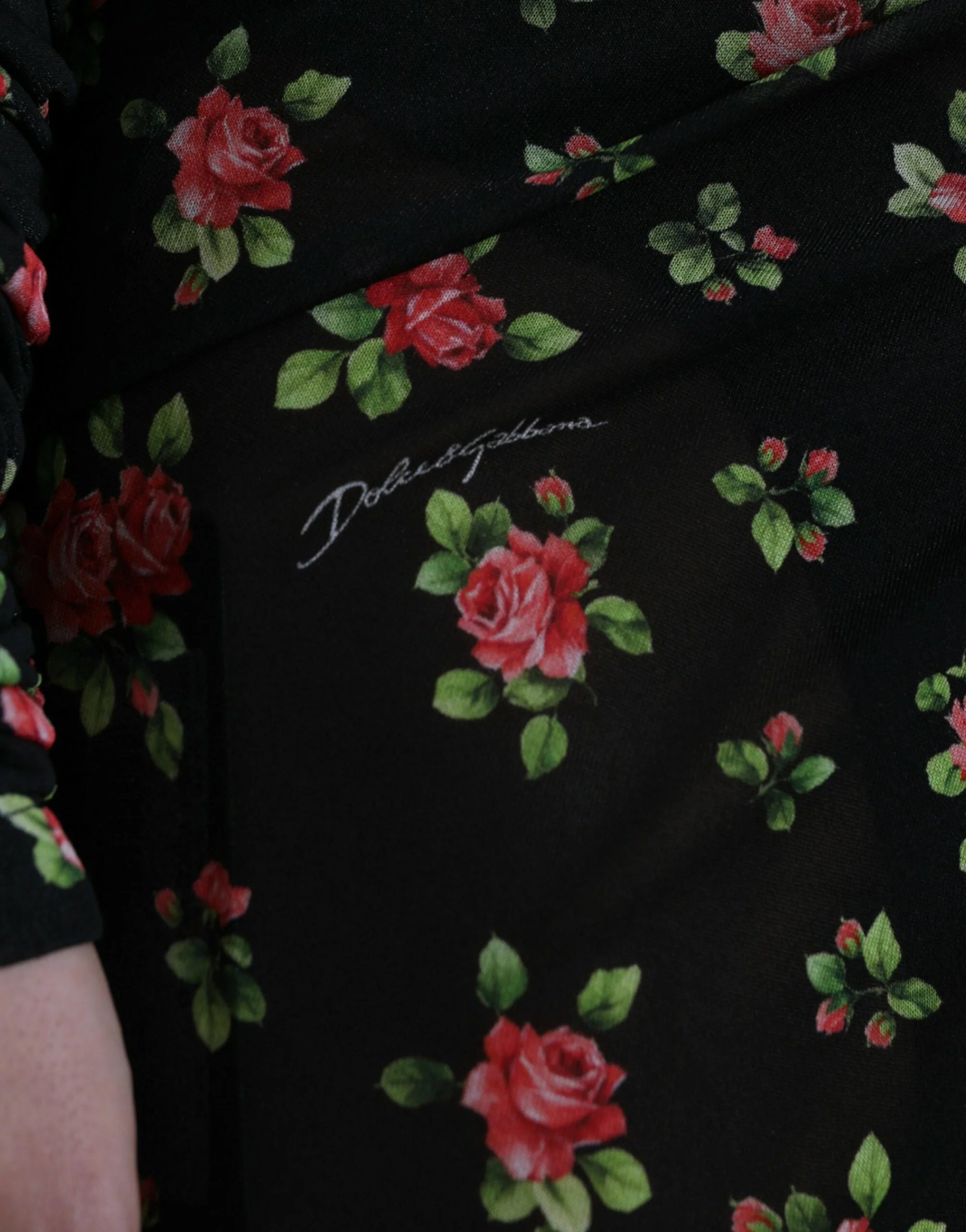 Dolce & Gabbana Black Floral Cut Out Sheath Long Maxi Dress - IT40|S - Dresses