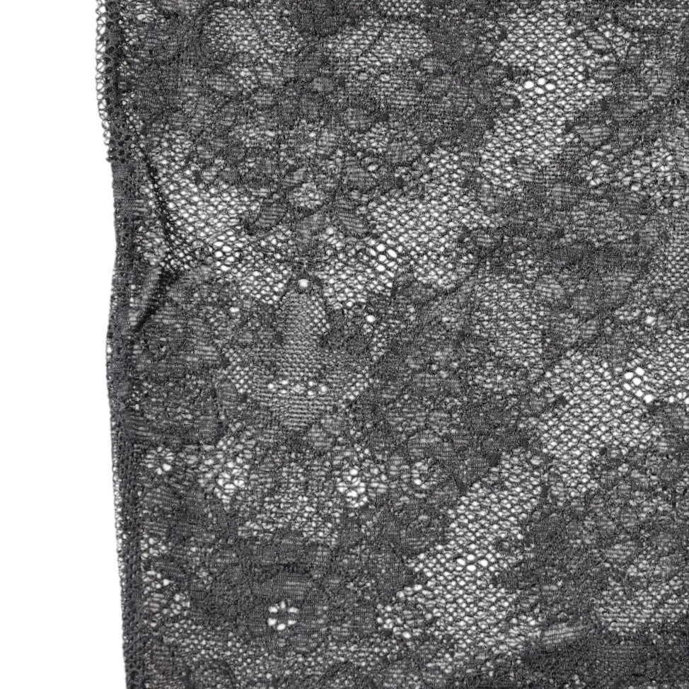Dolce & Gabbana Black Floral Lace Cotton Stretch Stockings Socks - M
