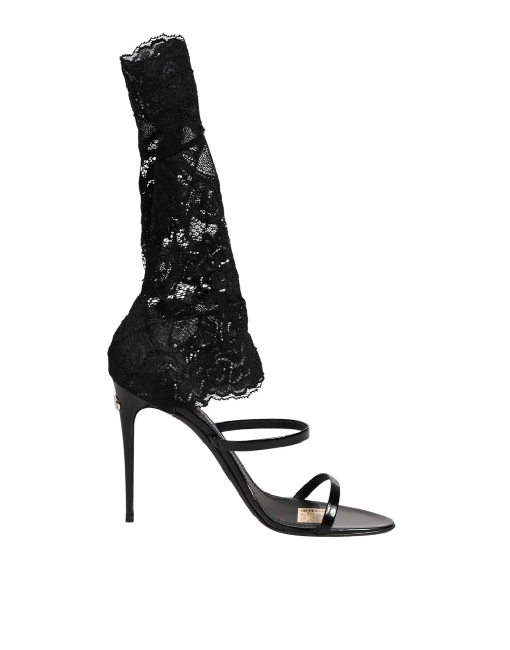 Dolce & Gabbana Black Floral Lace Heels SANDALS Shoes - EU41/US10.5
