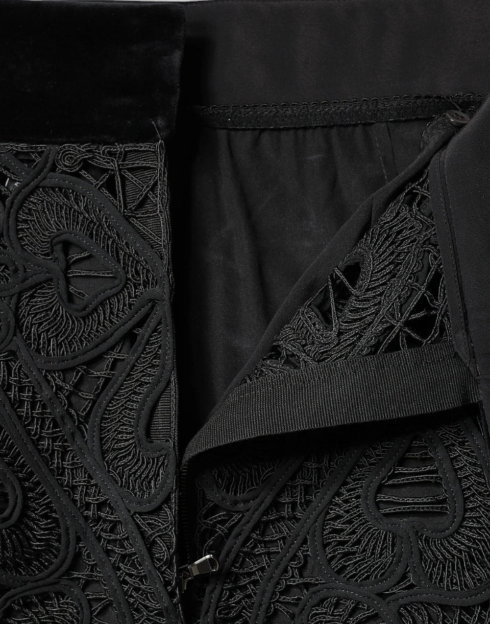 Dolce & Gabbana Black Floral Lace HighWaist Pencil Cut Skirt - IT40|S - Skirts
