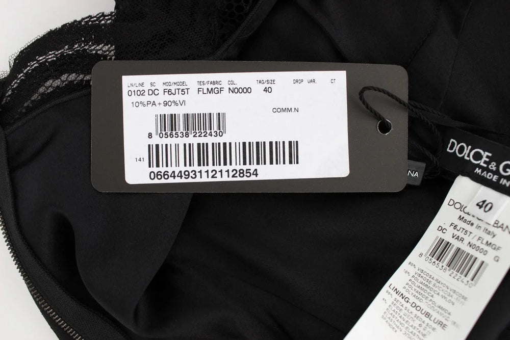 Dolce & Gabbana Black Floral Lace Long Ball Maxi Dress - IT40|S - Dresses