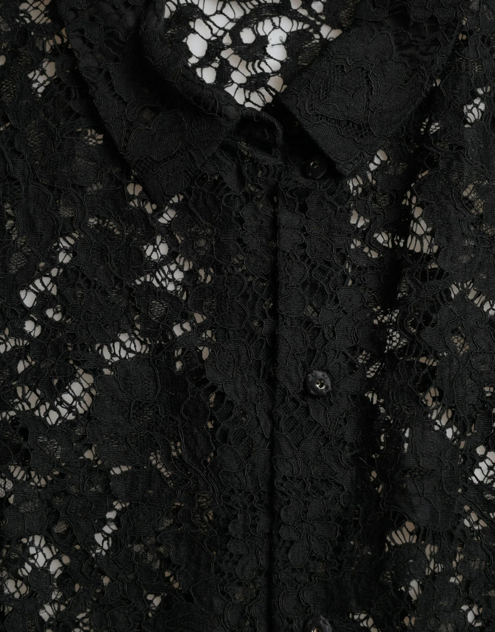 Dolce & Gabbana Black Floral Lace Long Sleeves Blouse Top - IT42|M - Blouses