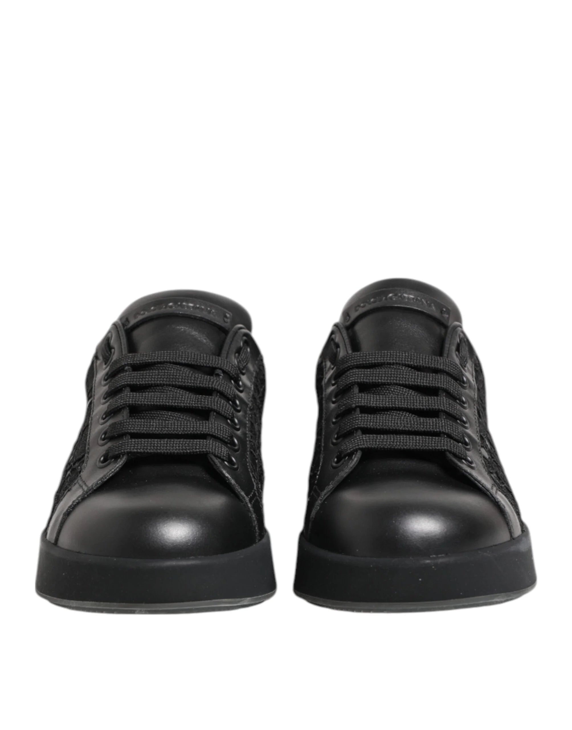 Dolce & Gabbana Black Floral Lace Low Top Sneakers Shoes - EU35/US4.5 - Sneakers