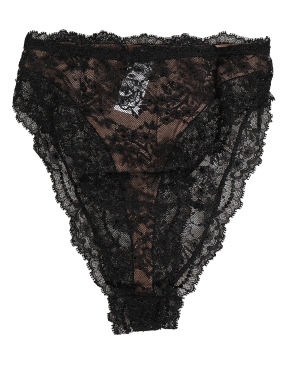 Dolce & Gabbana Black Floral Lace Mesh High Brief Panty Underwear - IT2 | S - Briefs