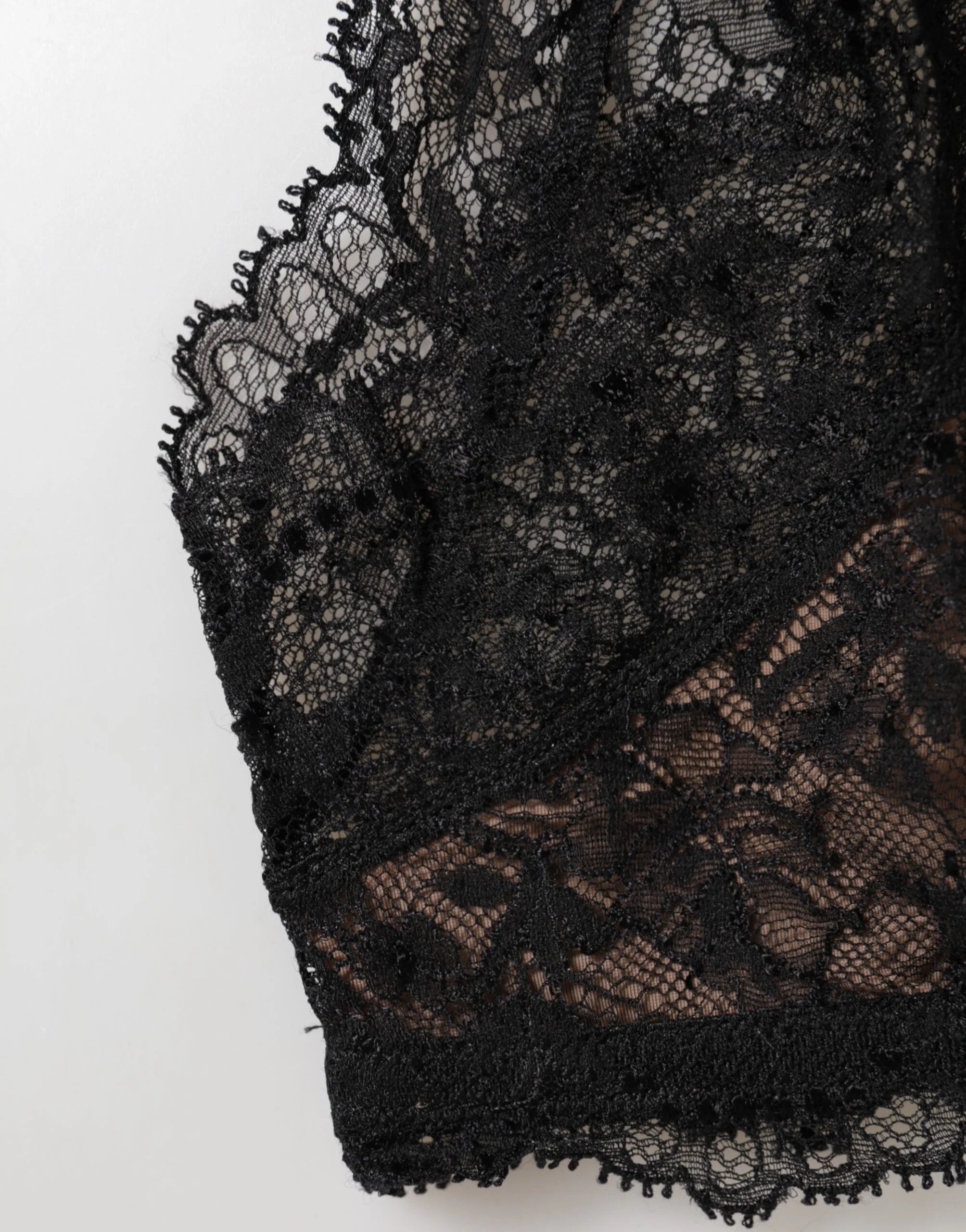 Dolce & Gabbana Black Floral Lace Mesh High Brief Panty Underwear - IT2 | S - Briefs