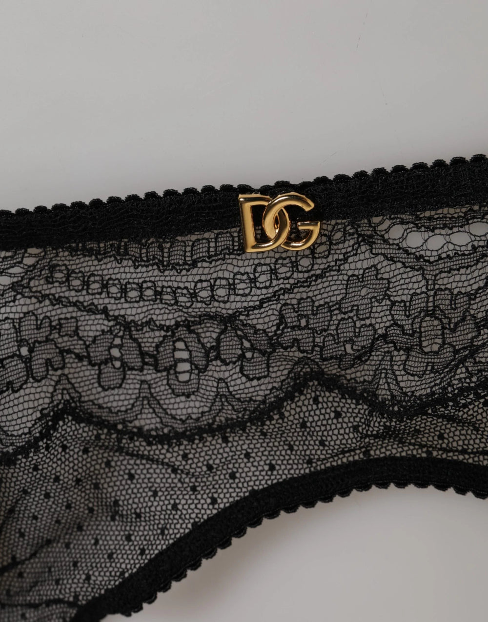 Dolce & Gabbana Black Floral Lace Nylon Strap Garter Underwear - IT2 | S - Garters