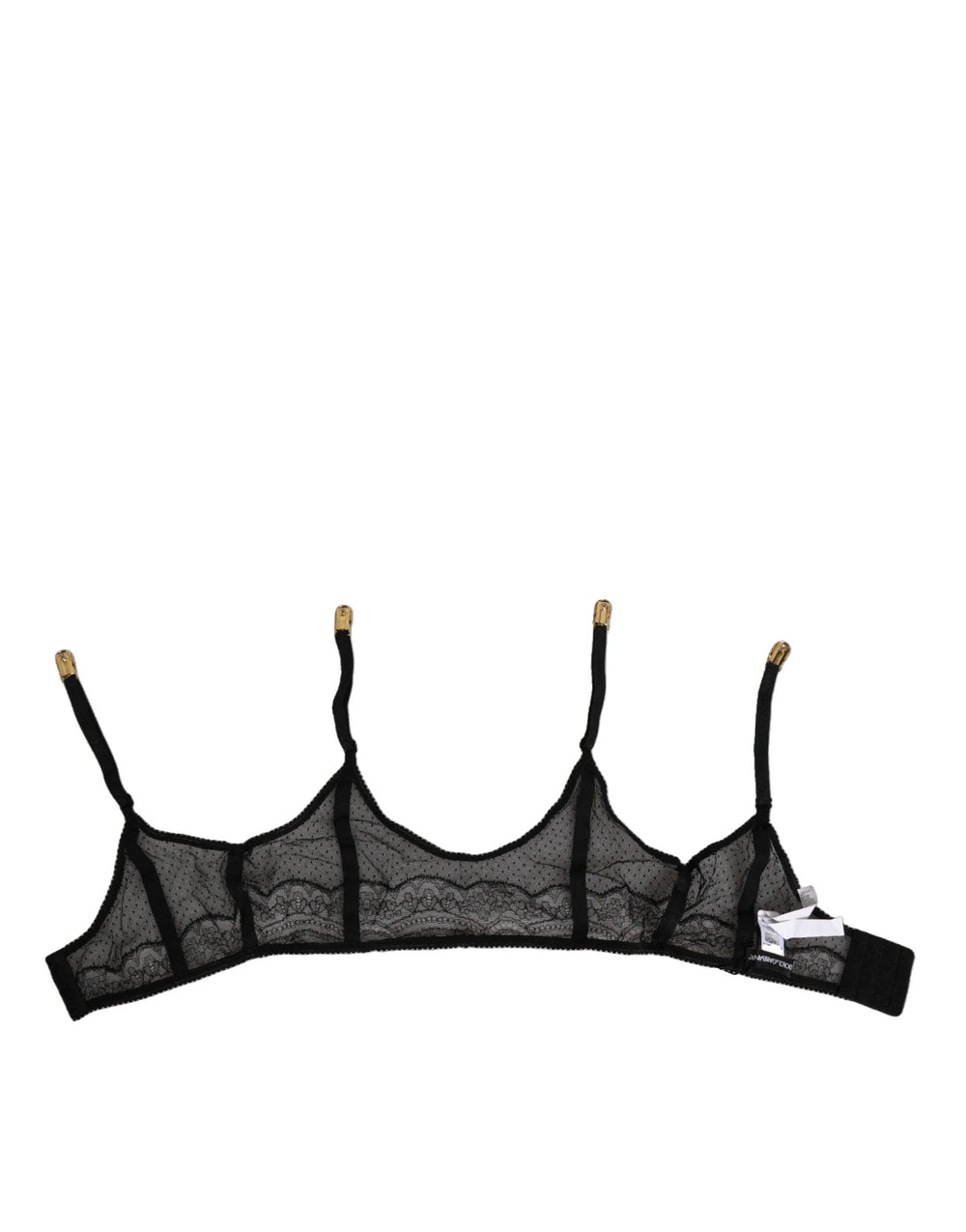Dolce & Gabbana Black Floral Lace Nylon Strap Garter Underwear - IT2 | S - Garters