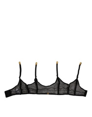Dolce & Gabbana Black Floral Lace Nylon Strap Garter Underwear - IT2 | S