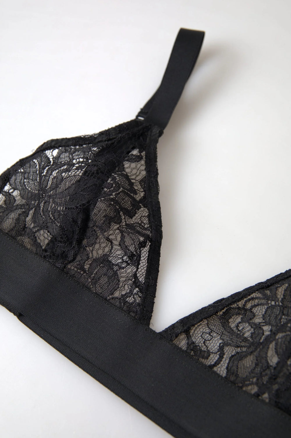 Dolce & Gabbana Black Floral Lace Nylon Stretch Bra Underwear - IT40|S - Bras