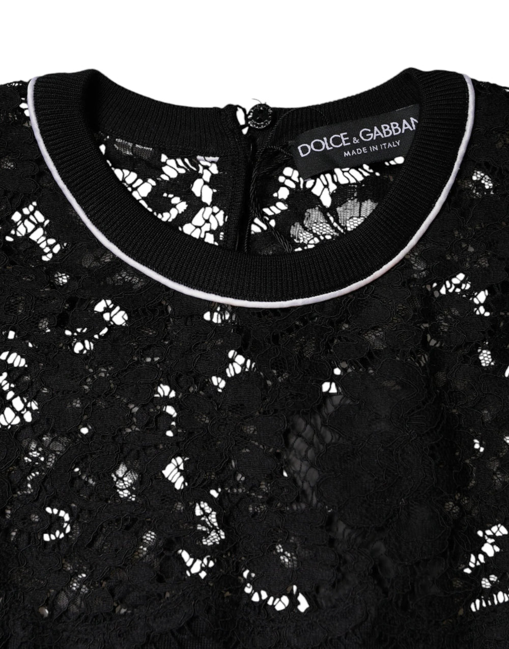 Dolce & Gabbana Black Floral Lace Silk Pullover Blouse Top - IT42|M - Blouses