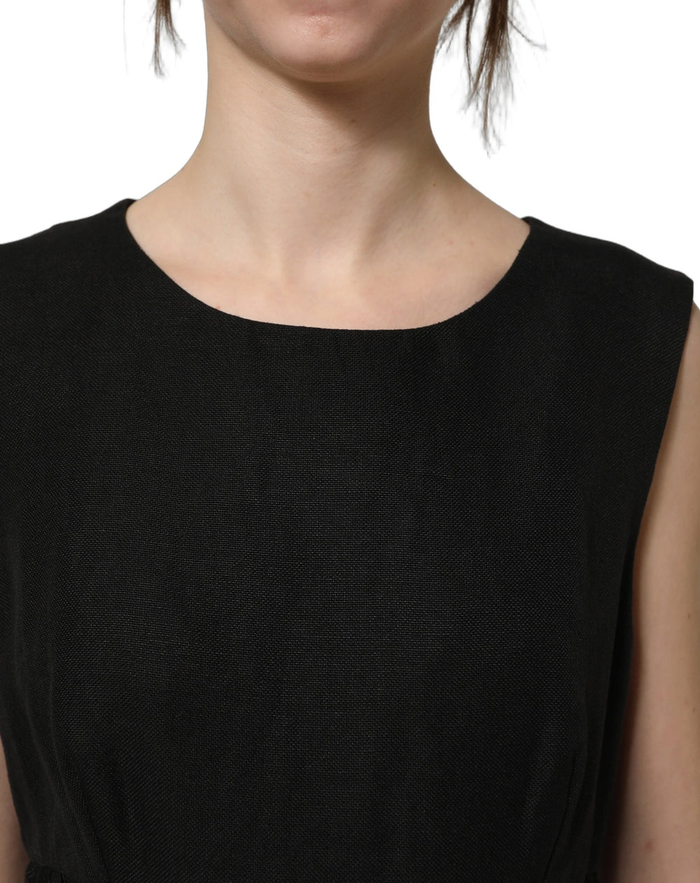 Dolce & Gabbana Black Floral Lace Sleeveless Shift Dress - IT38 | XS