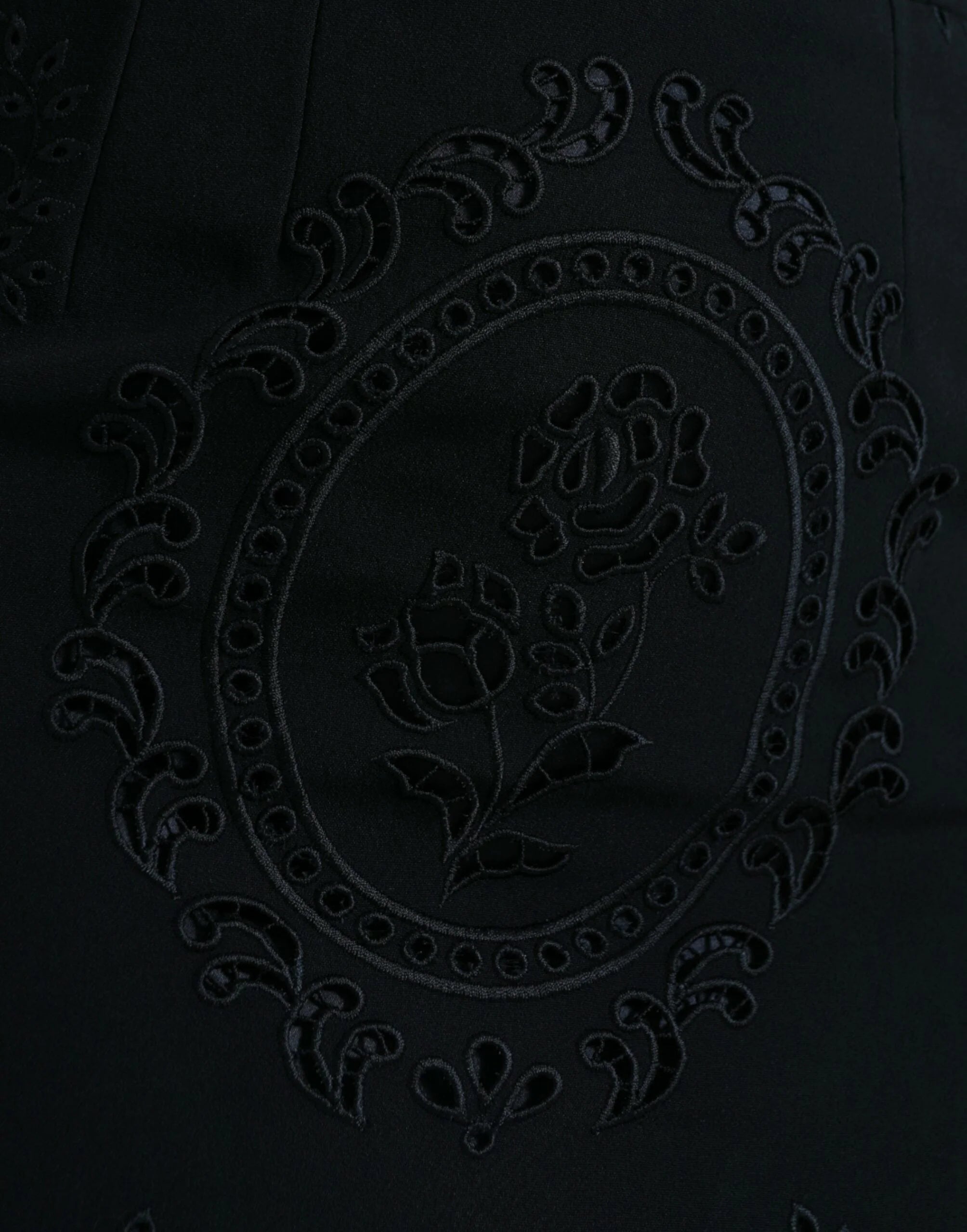 Dolce & Gabbana Black Floral Lace Viscose Bodycon Midi Dress - IT40|S - Dresses